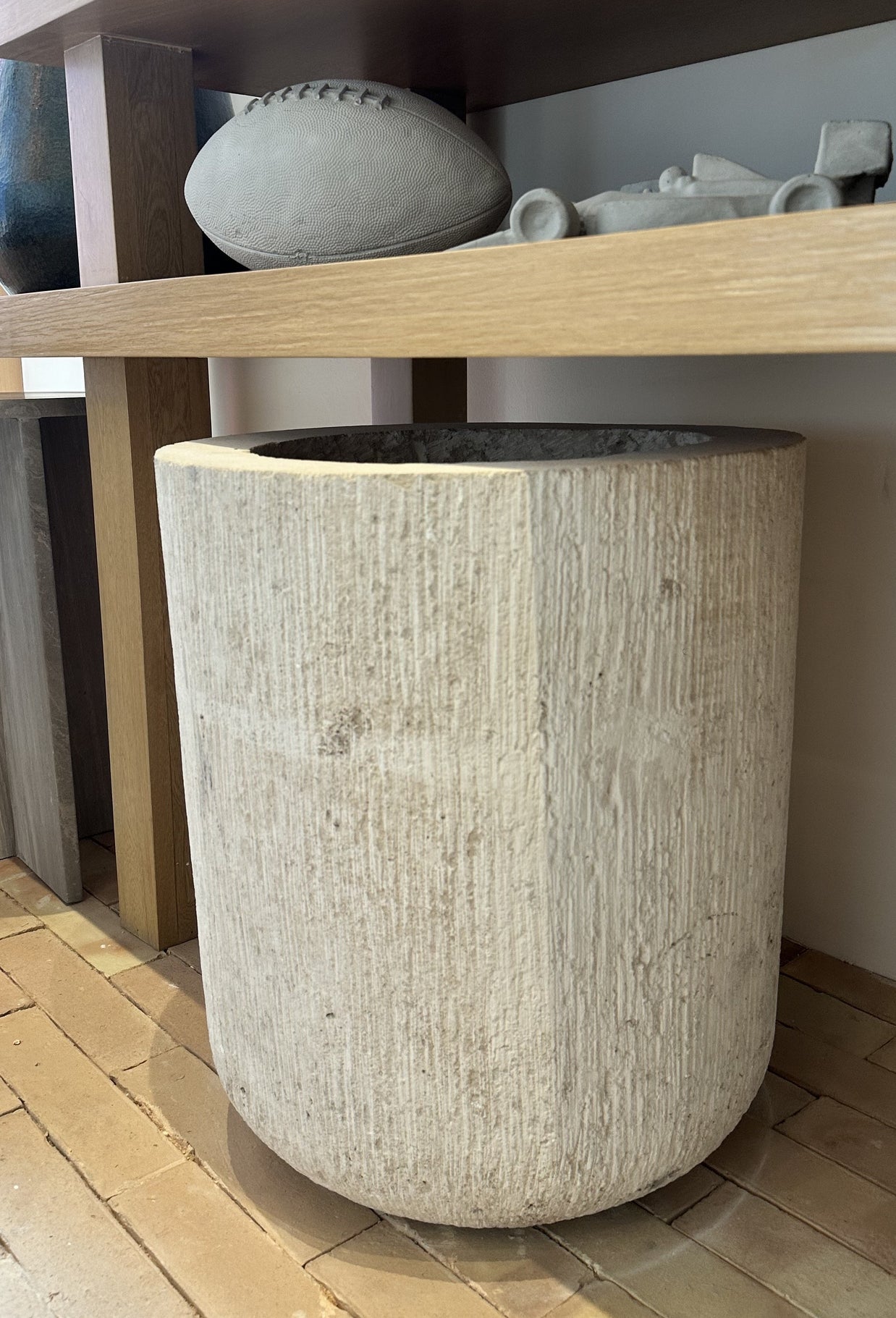 Maceta Decorativa de Cantera 45cm de Diametro