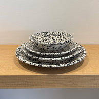 Colección Alheli Black - Plato Base, Plato Trinche, Plato Ensaalada y Plato Sopa