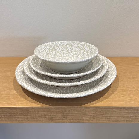 Colección Aurora - Plato Base, Plato Trinche, Plato Ensaalada y Plato Sopa