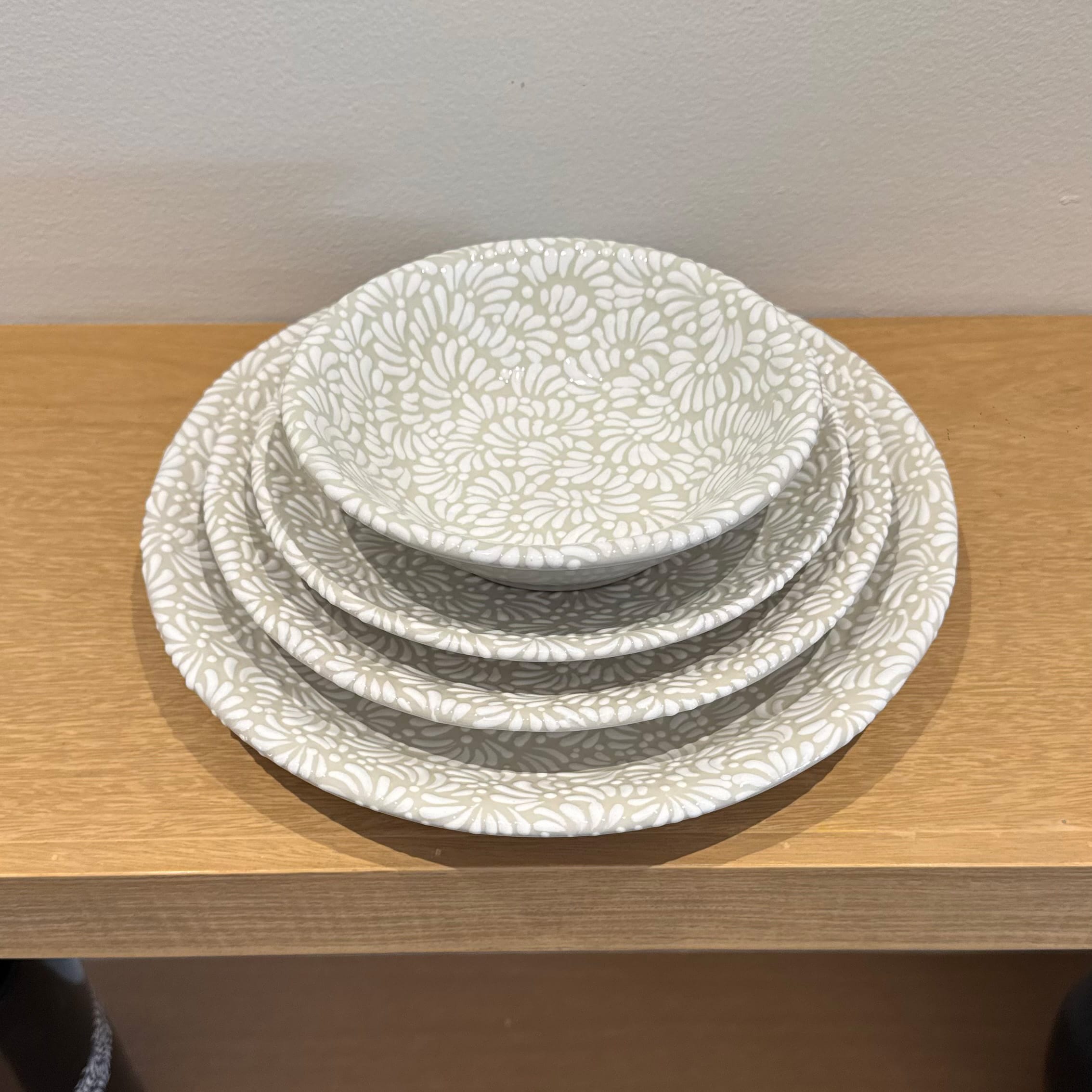 Colección Aurora - Plato Base, Plato Trinche, Plato Ensaalada y Plato Sopa