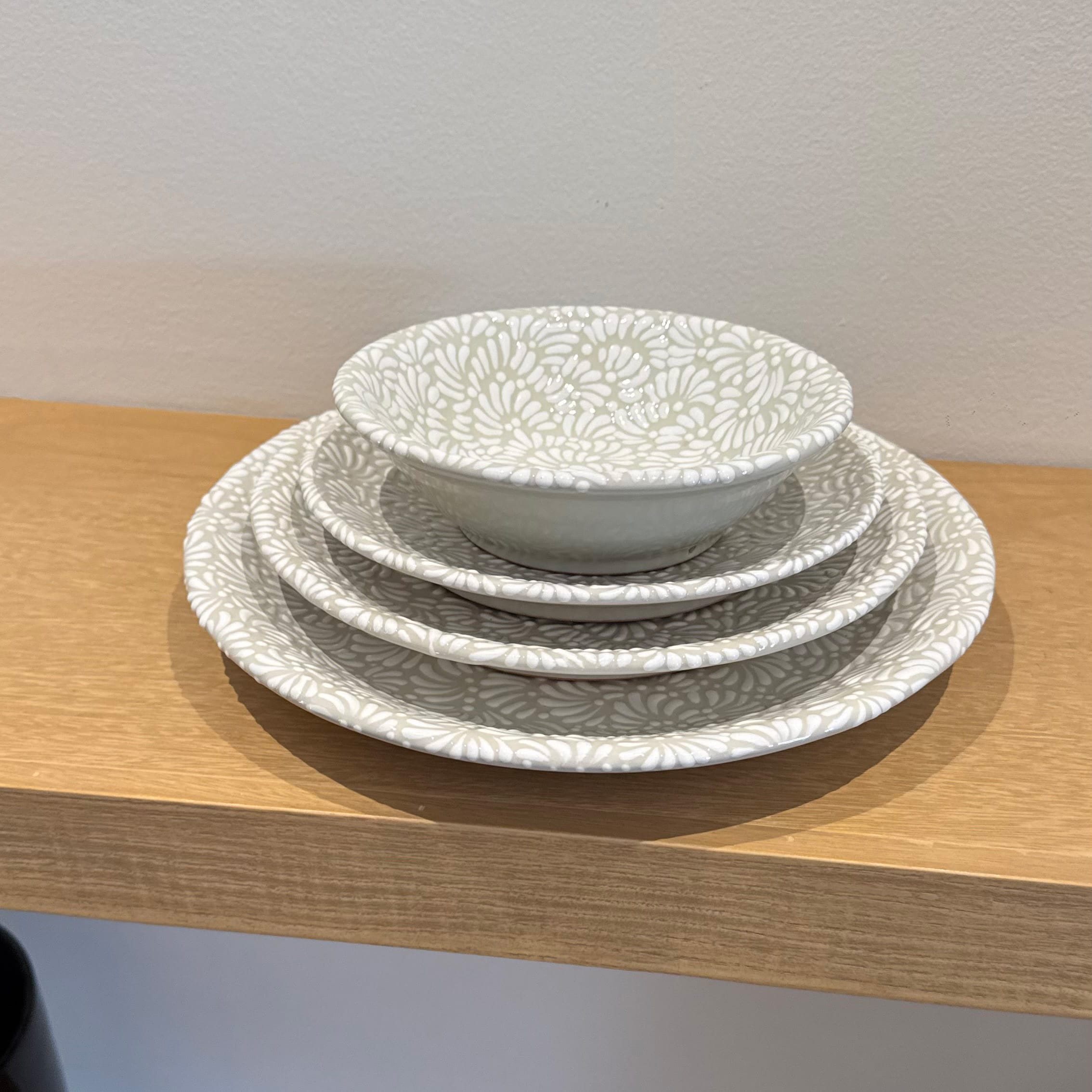 Colección Aurora - Plato Base, Plato Trinche, Plato Ensaalada y Plato Sopa