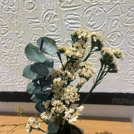 Flores - Estatice Blancas y Nube Verde