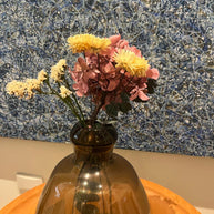 Flores - Eucalipto, Hortencia Rosa, Estatice Blanca y Siempre Viva Amarilla